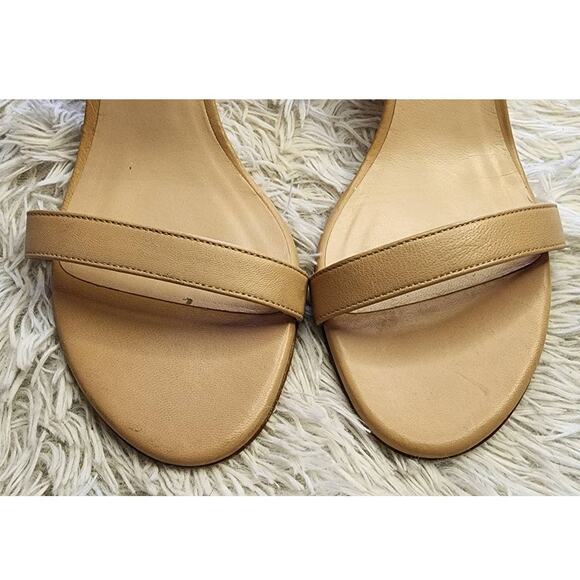 Stuart Weitzman Nearlynude Strap Leather Sandals 12 - Picture 9 of 13